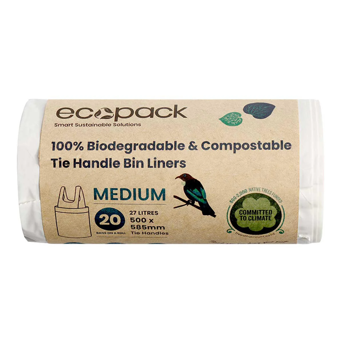 100% Biodegradable & Compostable Tie Handle Bin Liners - Image 2