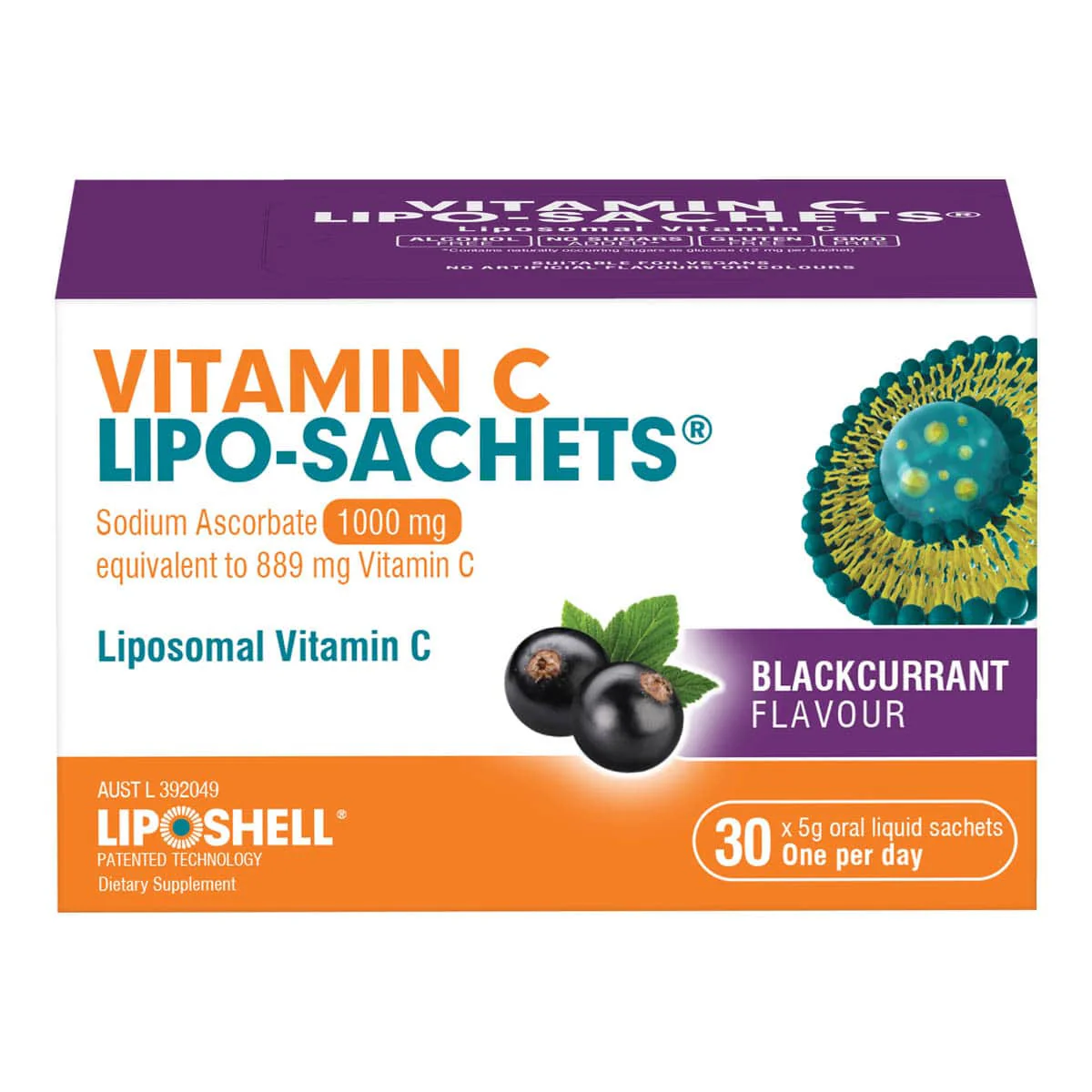 Vitamin C Lipo-Sachets Blackcurrant 1000mg